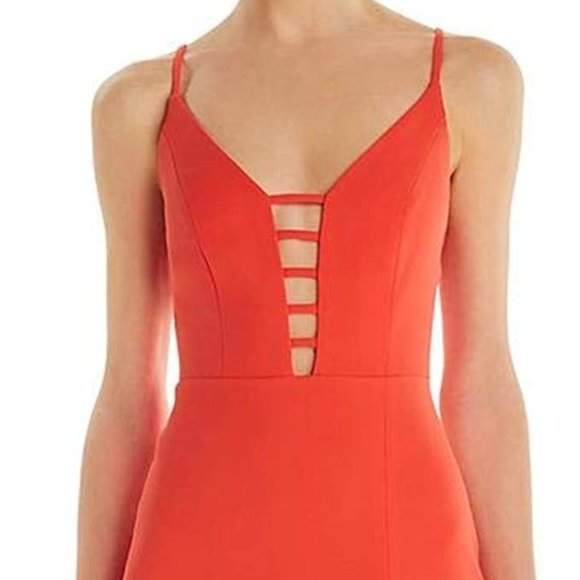 BCBGMAXAZRIA Women's Strappy Caged Gown Size-12 NWT - Picture 3 of 9